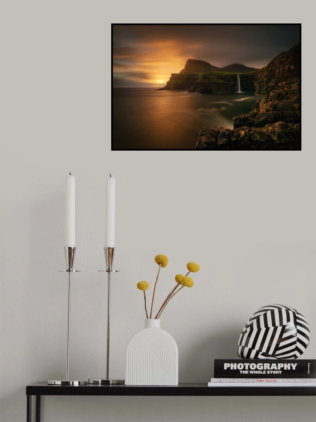Arnafjall sunset Poster och Canvastavla