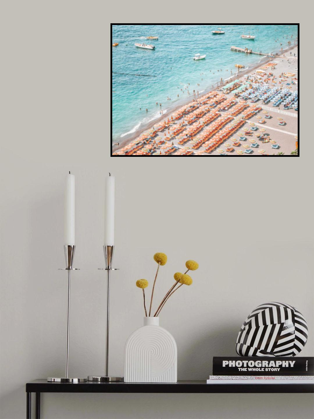 Positano Beach Poster och Canvastavla