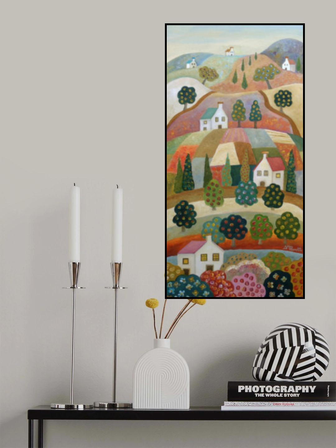 Villa On the Hills Poster och Canvastavla