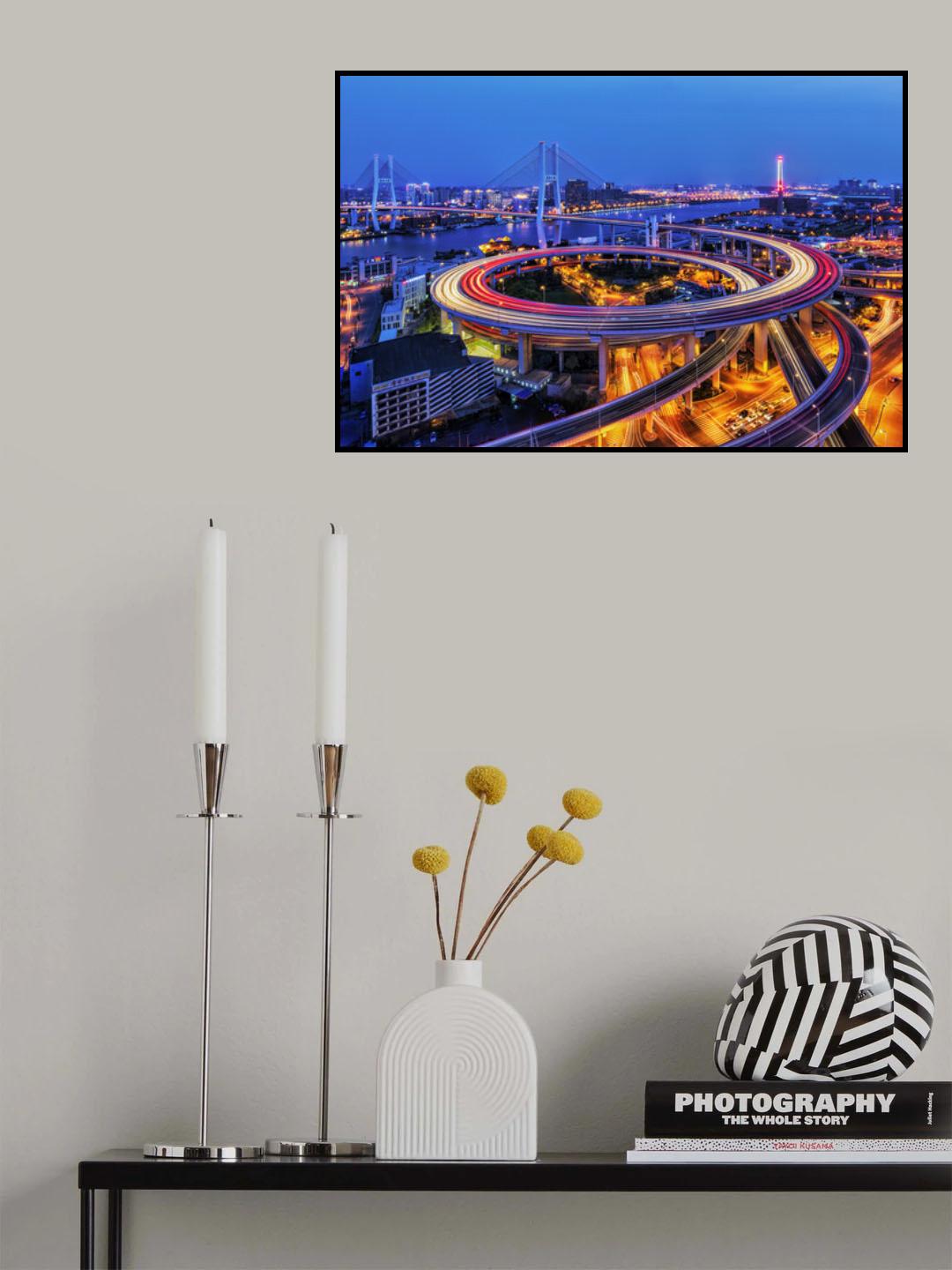 Shanghai Nanpu Bridge Poster och Canvastavla