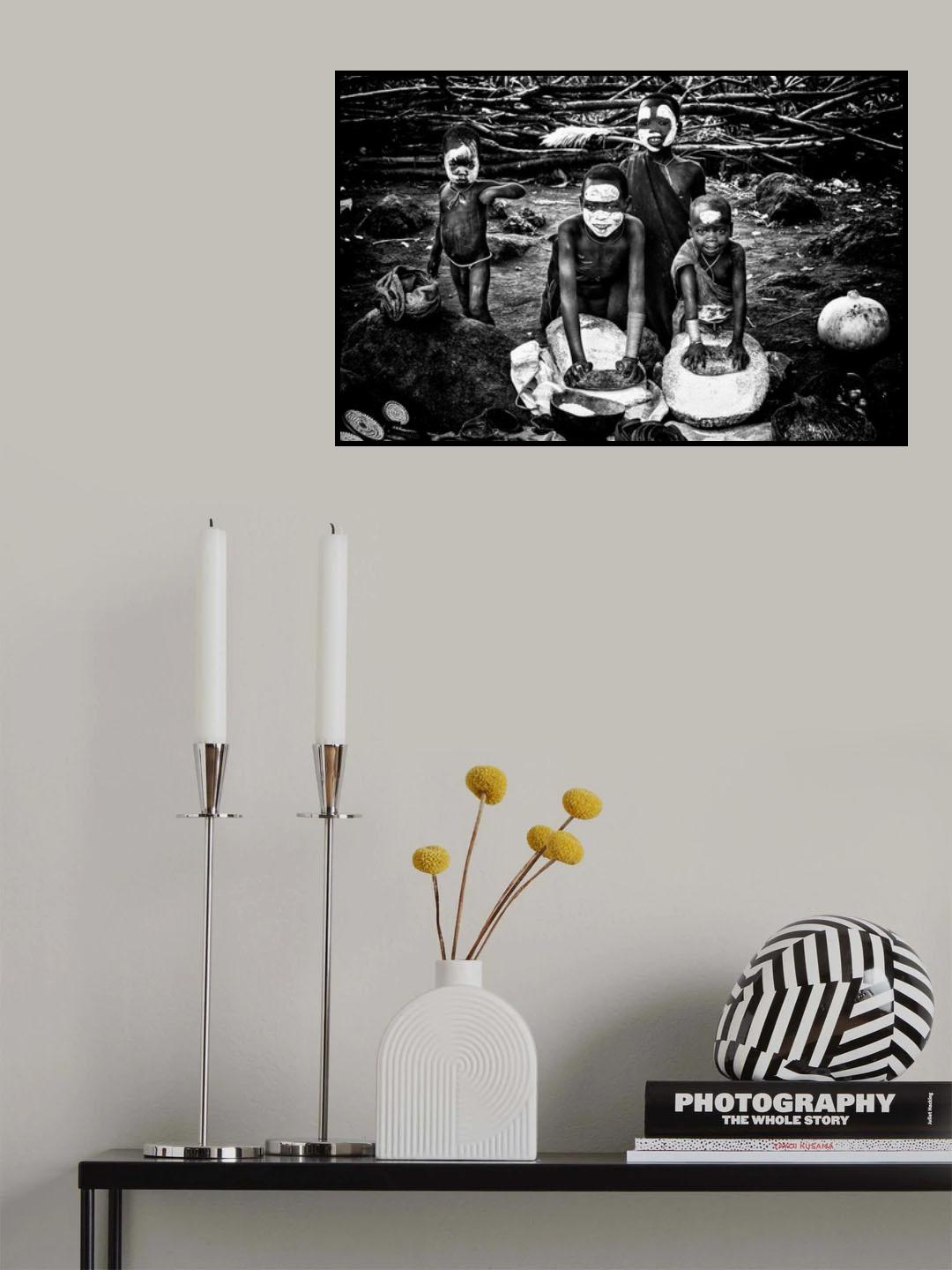Surma children having fun. Poster och Canvastavla
