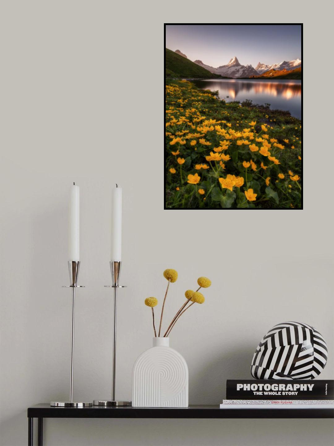 Lakeside Flowers Poster och Canvastavla