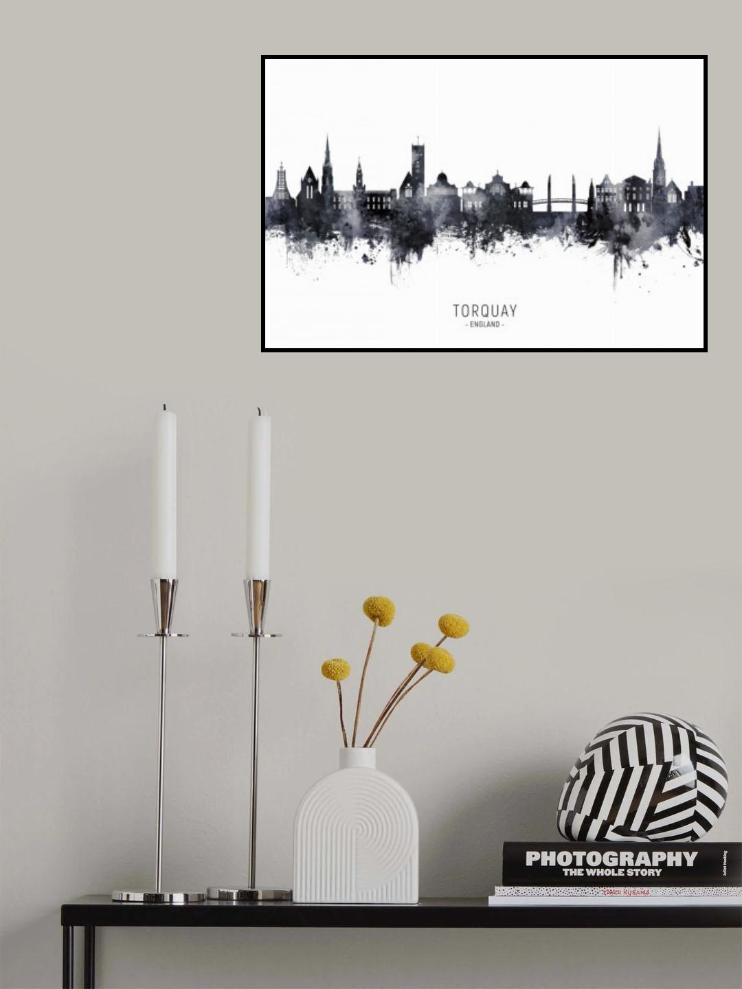 Torquay England Skyline Poster och Canvastavla