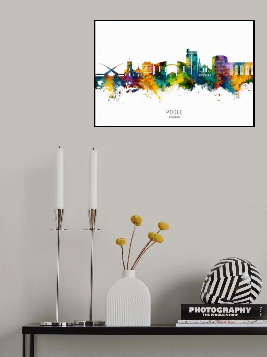 Poole England Skyline Poster och Canvastavla