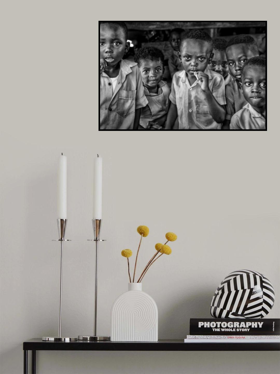 Children at school in Ghana Poster och Canvastavla