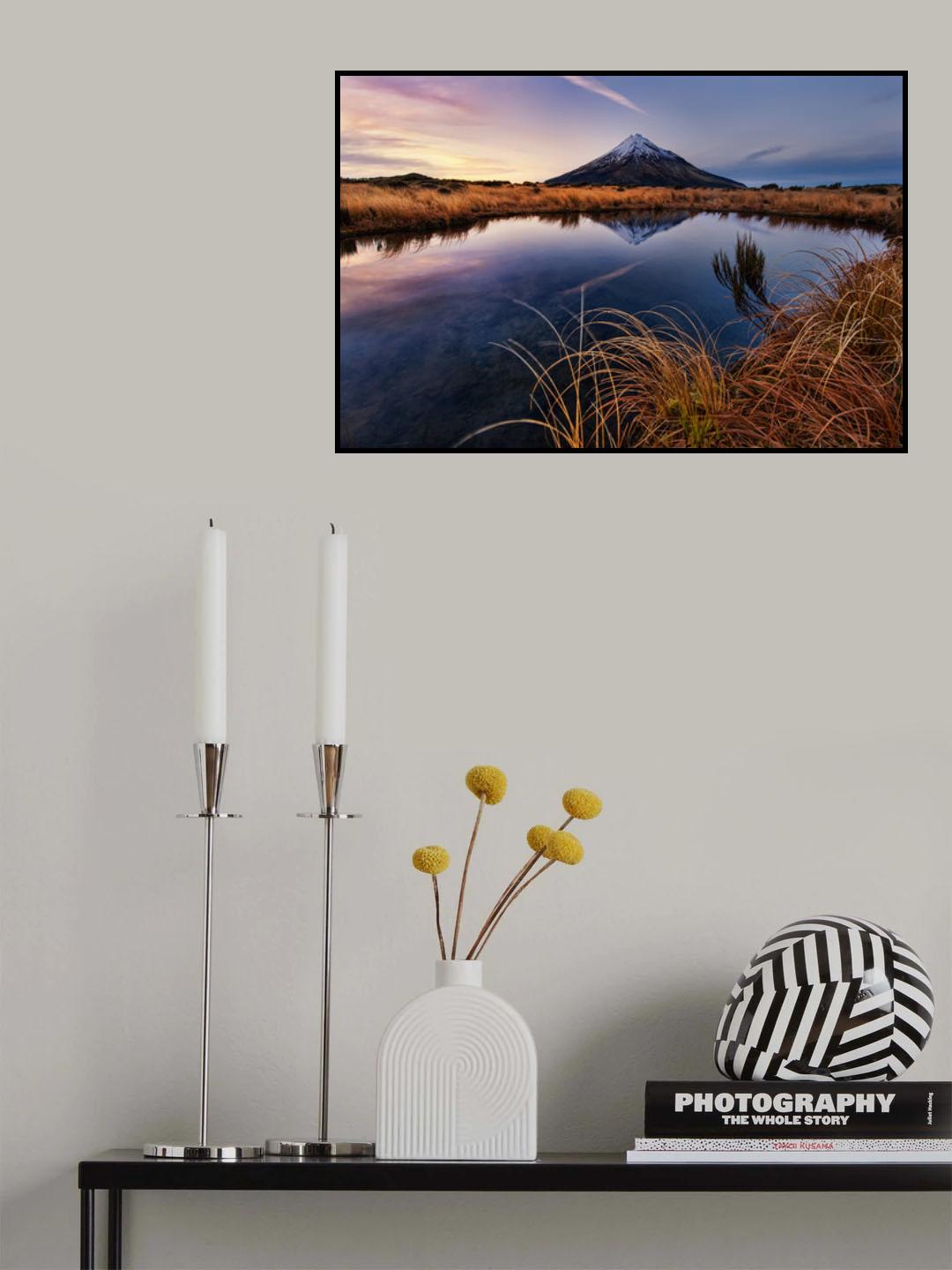 Mount Taranaki: Morning Breeze Poster och Canvastavla