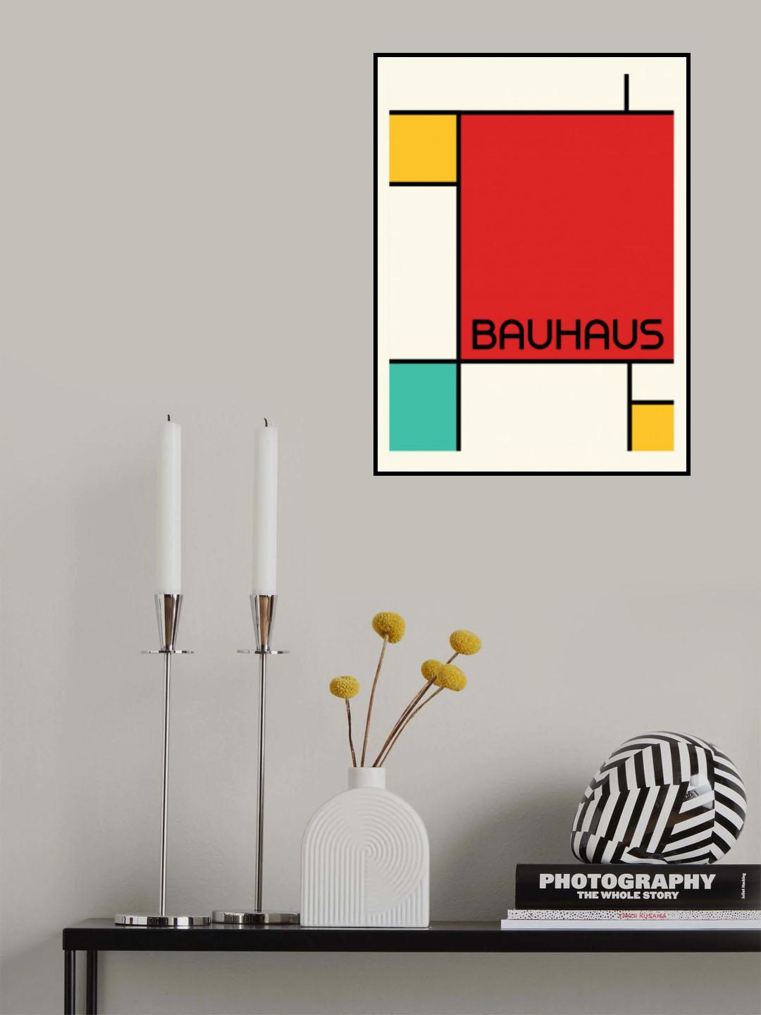 Bauhaus Geometric Design Retro Poster och Canvastavla