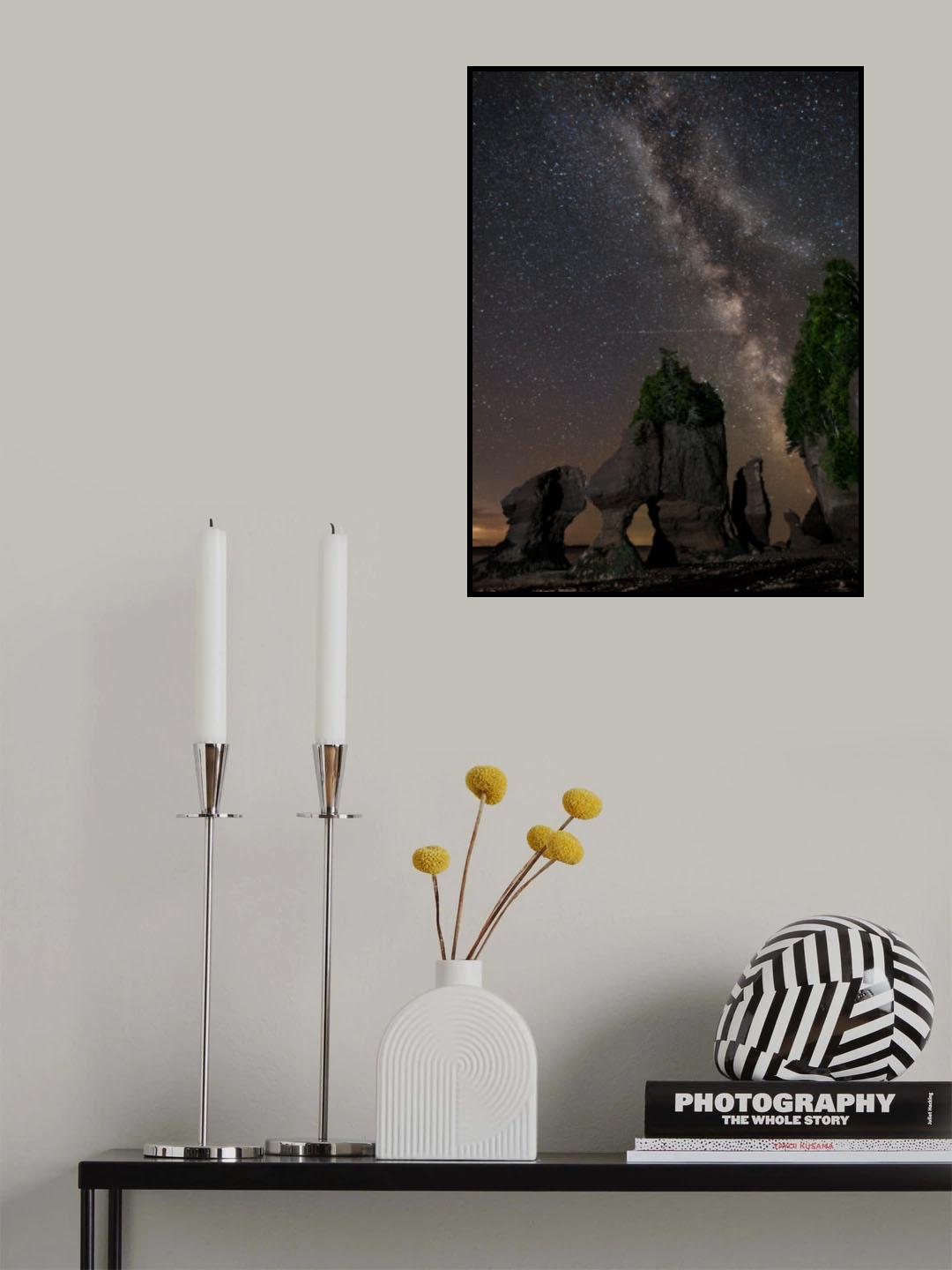 Milky way over hopewell rocks Poster och Canvastavla