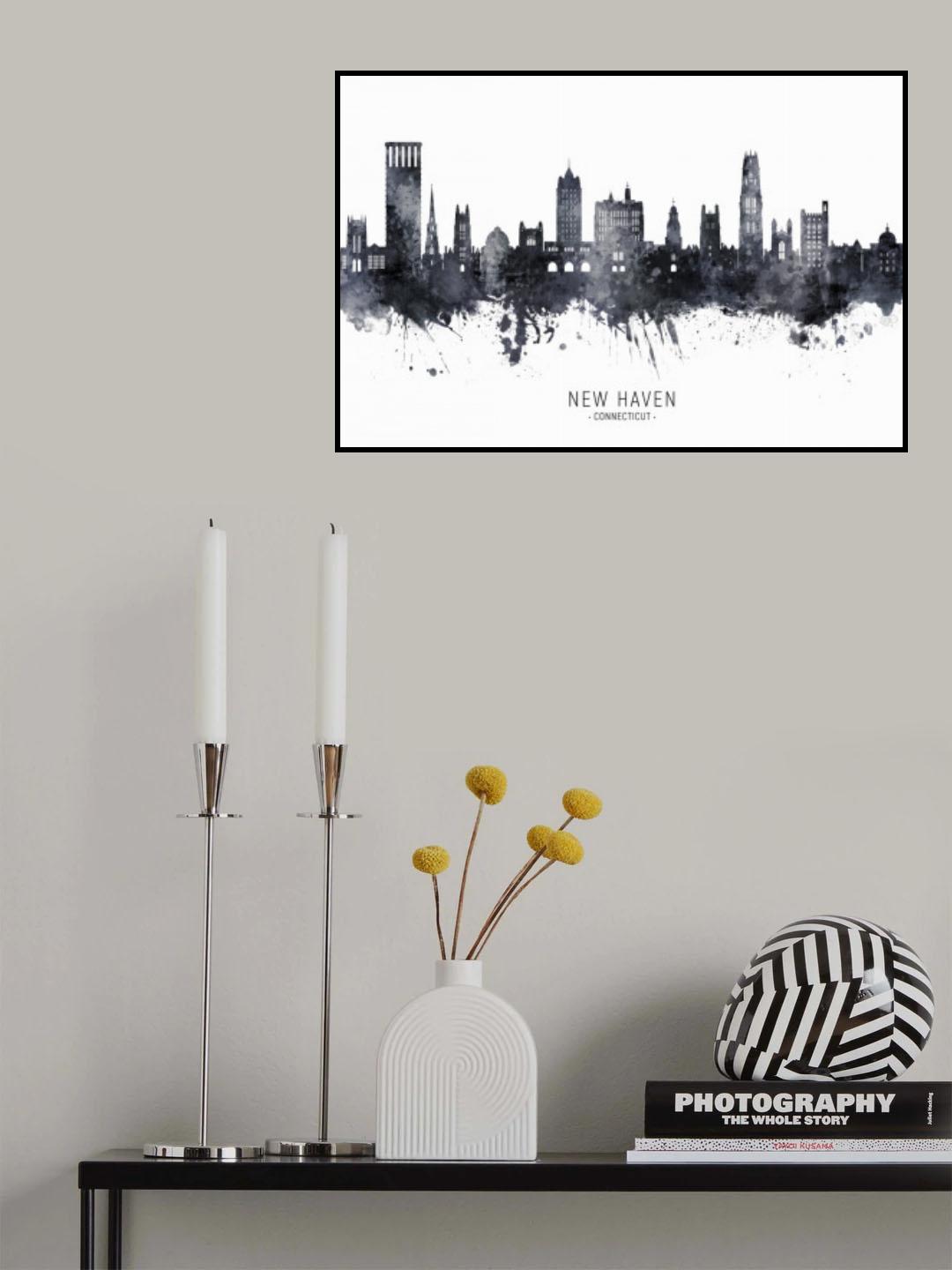 New Haven Connecticut Skyline Poster och Canvastavla