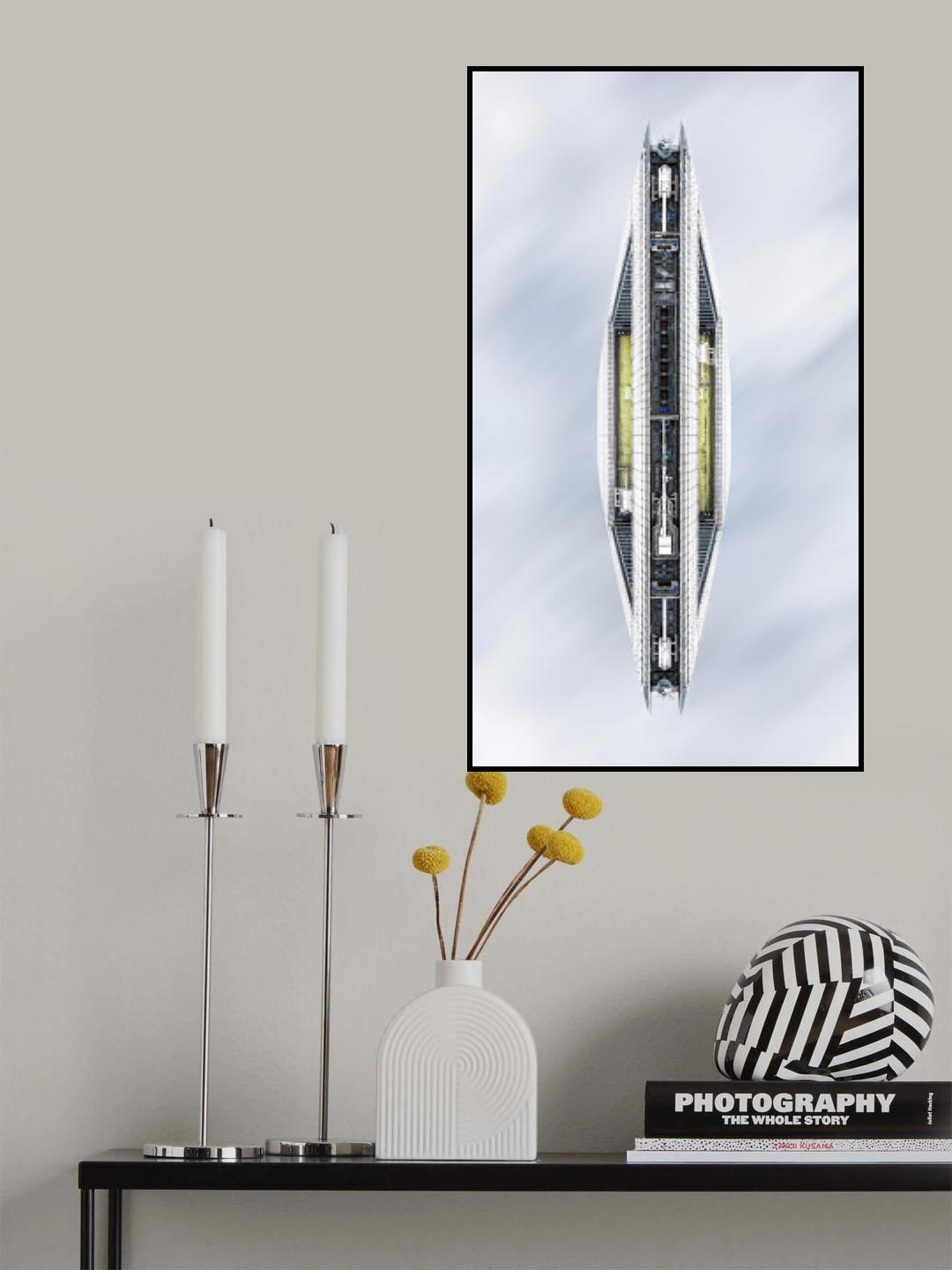 Warship on the Clouds Poster och Canvastavla