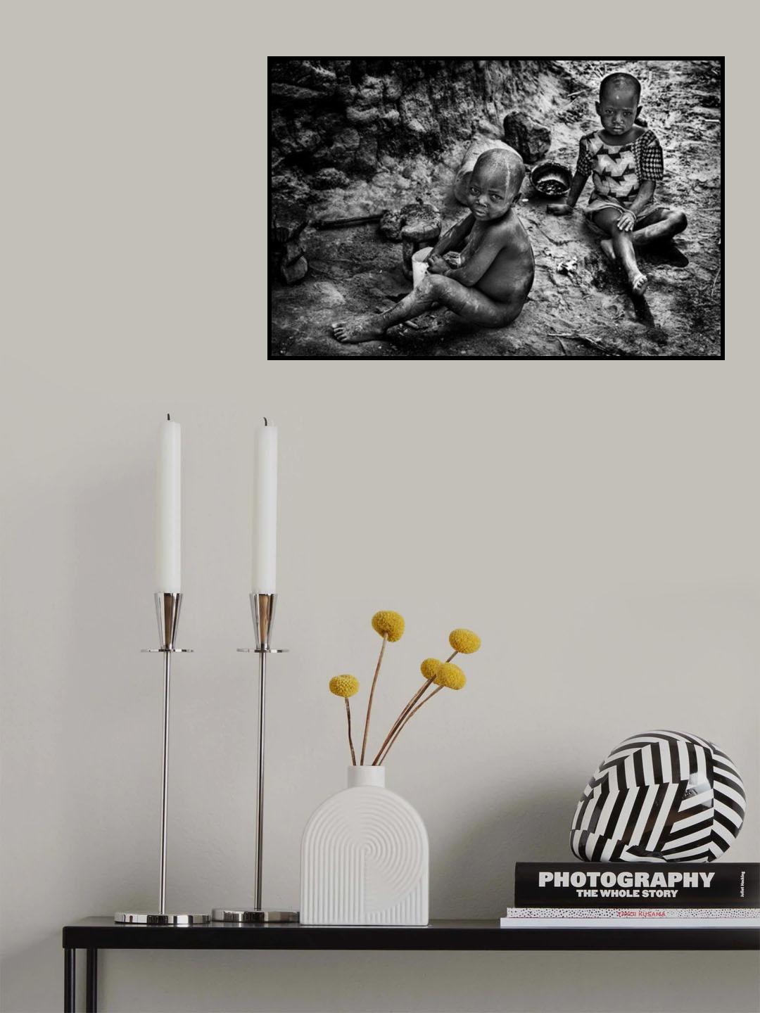 Two children in Benin. Poster och Canvastavla