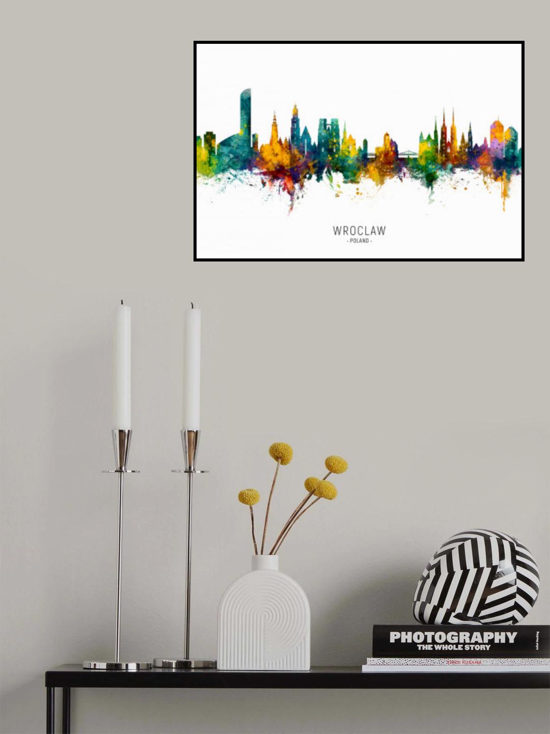 Wroclaw Poland Skyline Poster och Canvastavla