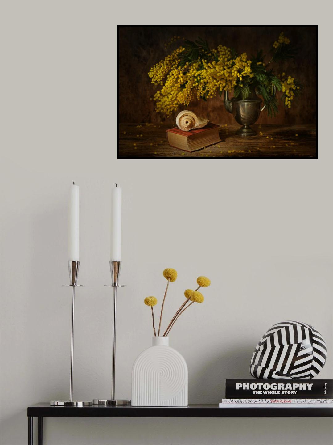 Stel life with mimosa Poster och Canvastavla