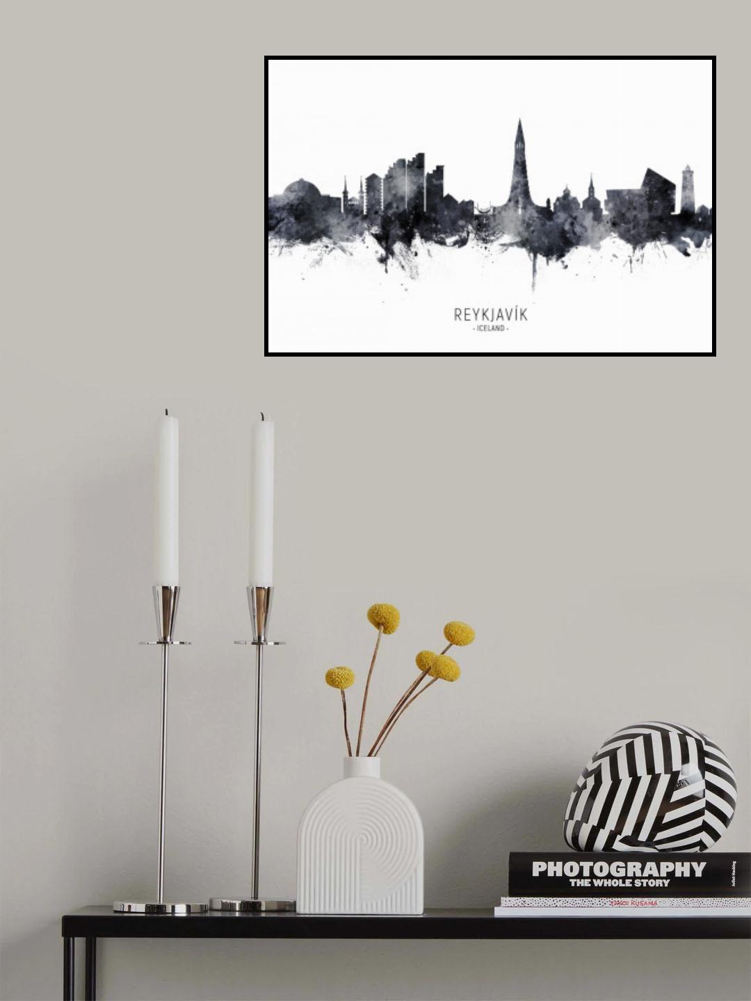 Reykjavík Iceland Skyline Poster och Canvastavla