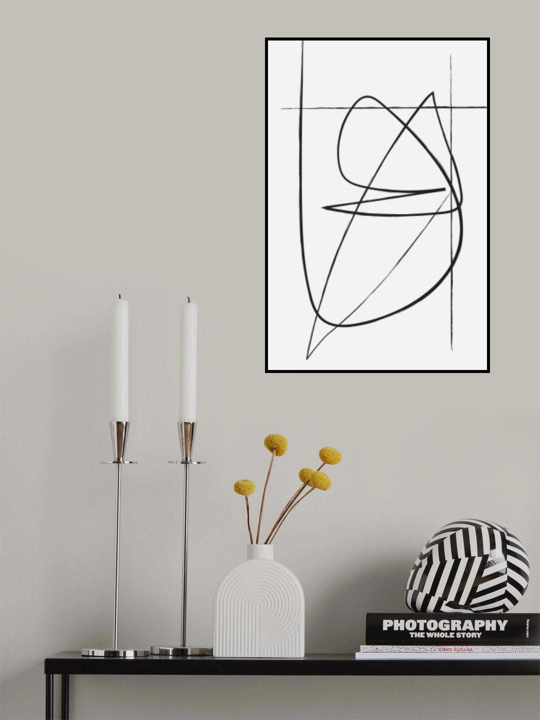 Off White Lines Poster och Canvastavla