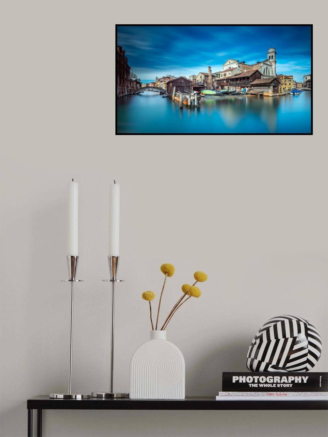 Gondola workshop in Venice Poster och Canvastavla