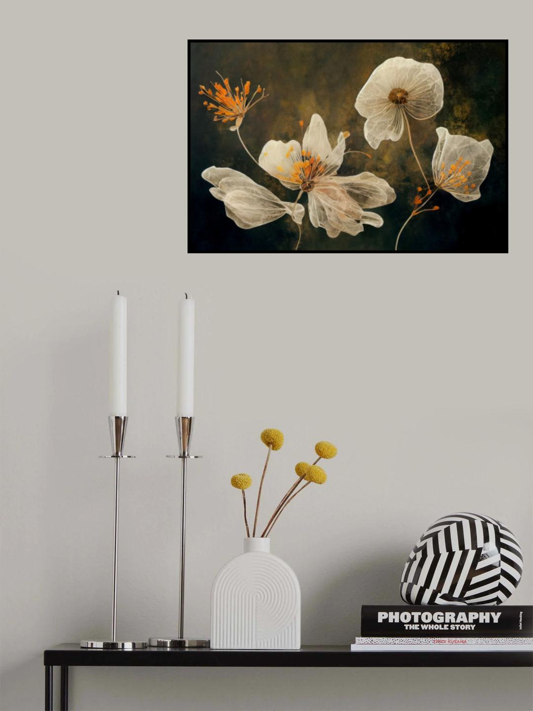 Transparent Flowers Poster och Canvastavla