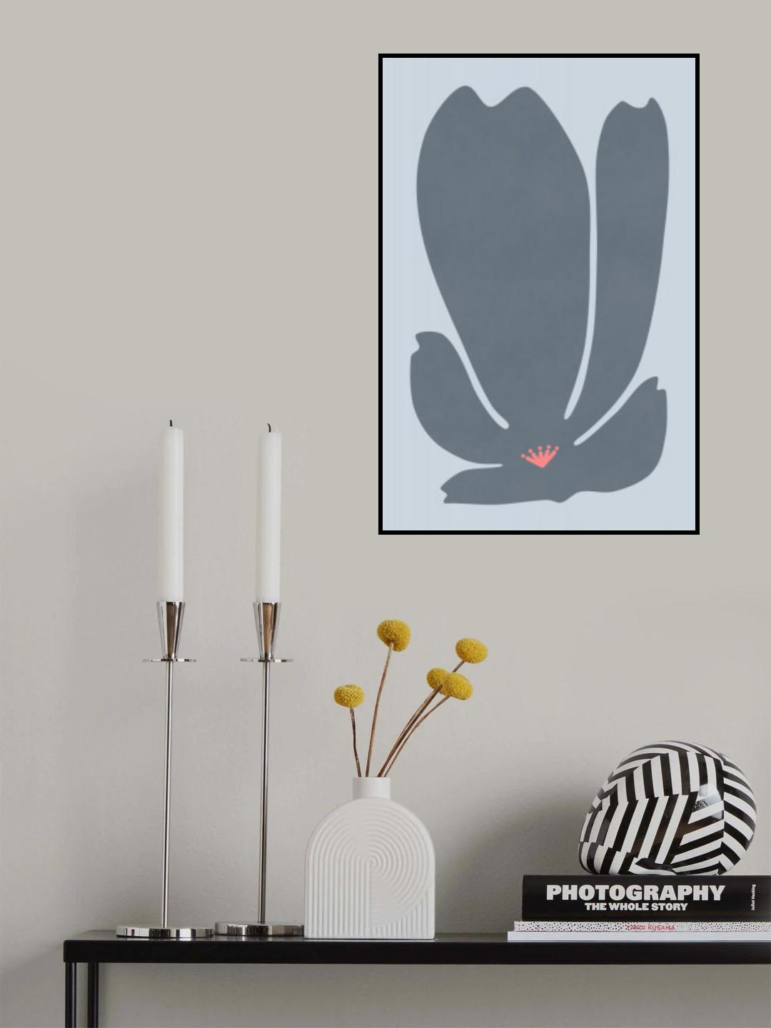 Blue Tulip Flower Poster och Canvastavla
