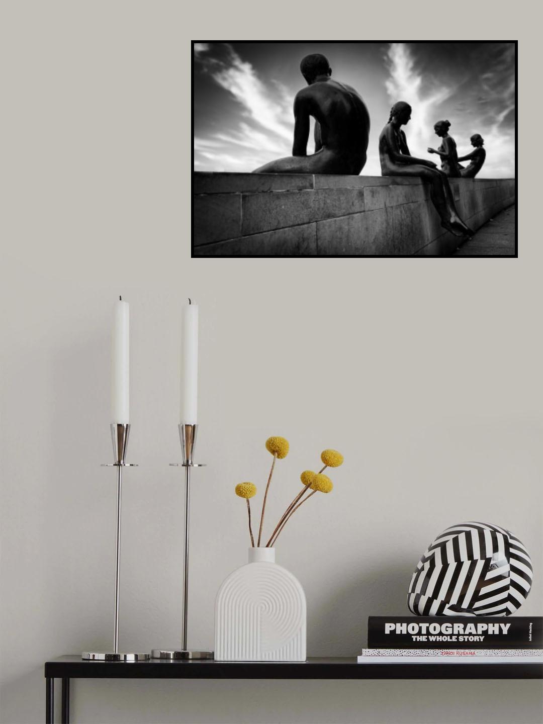 Drei Mädchen und ein knabe Poster och Canvastavla