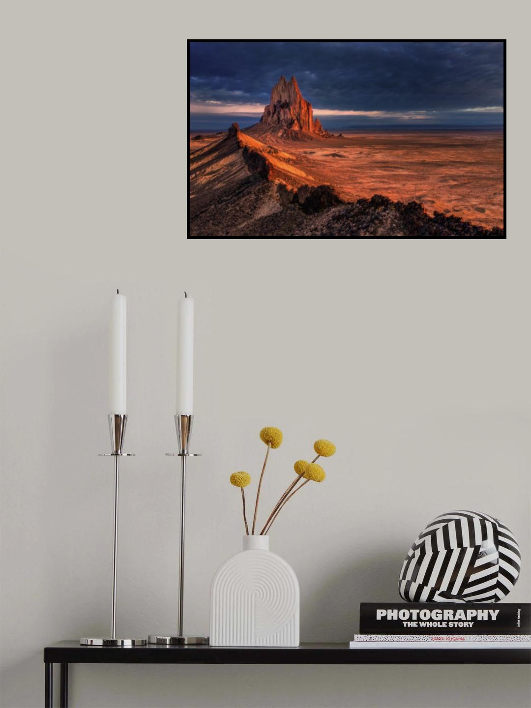 Shiprock at Dawn Poster och Canvastavla