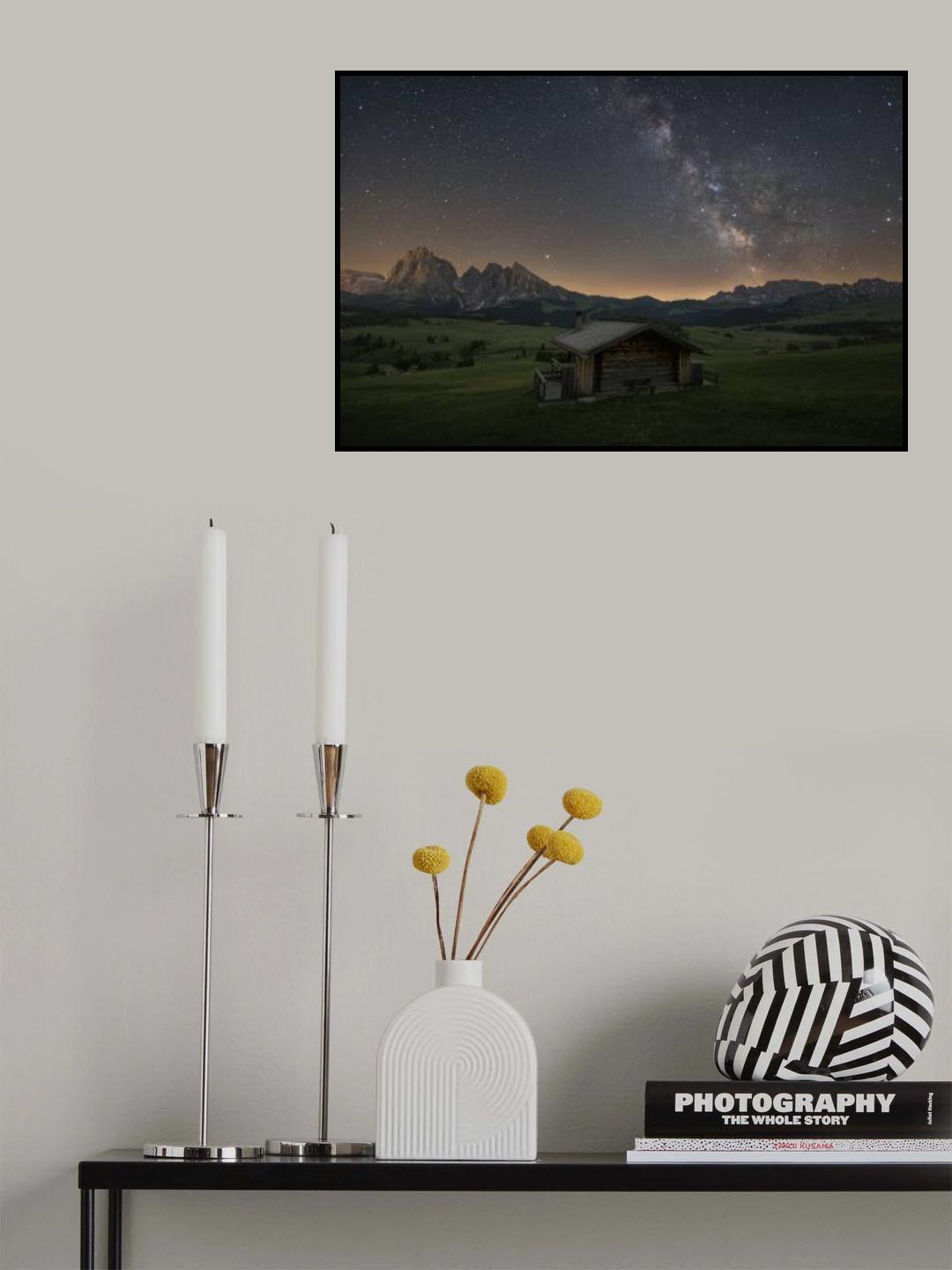 Alpe di siusi night Poster och Canvastavla