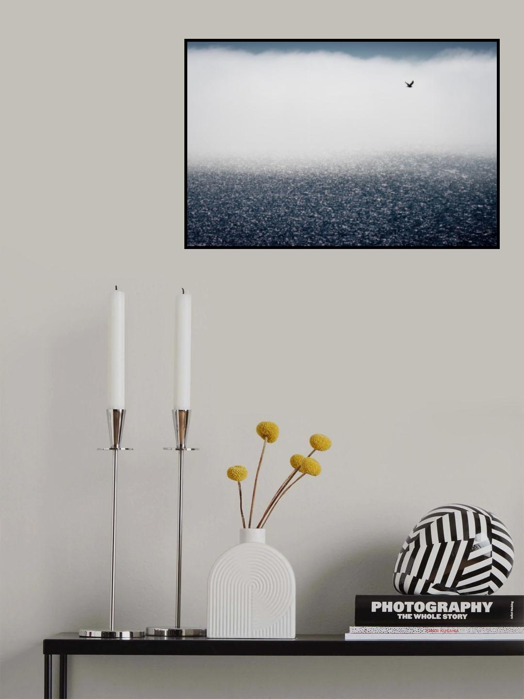 Gulls don't care for the fog Poster och Canvastavla