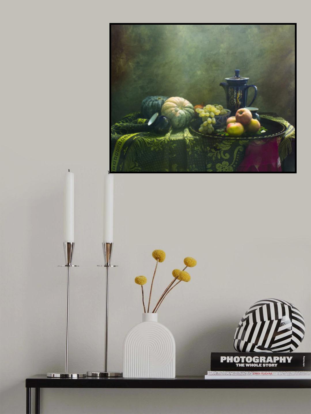 Still life with blue Vases Poster och Canvastavla