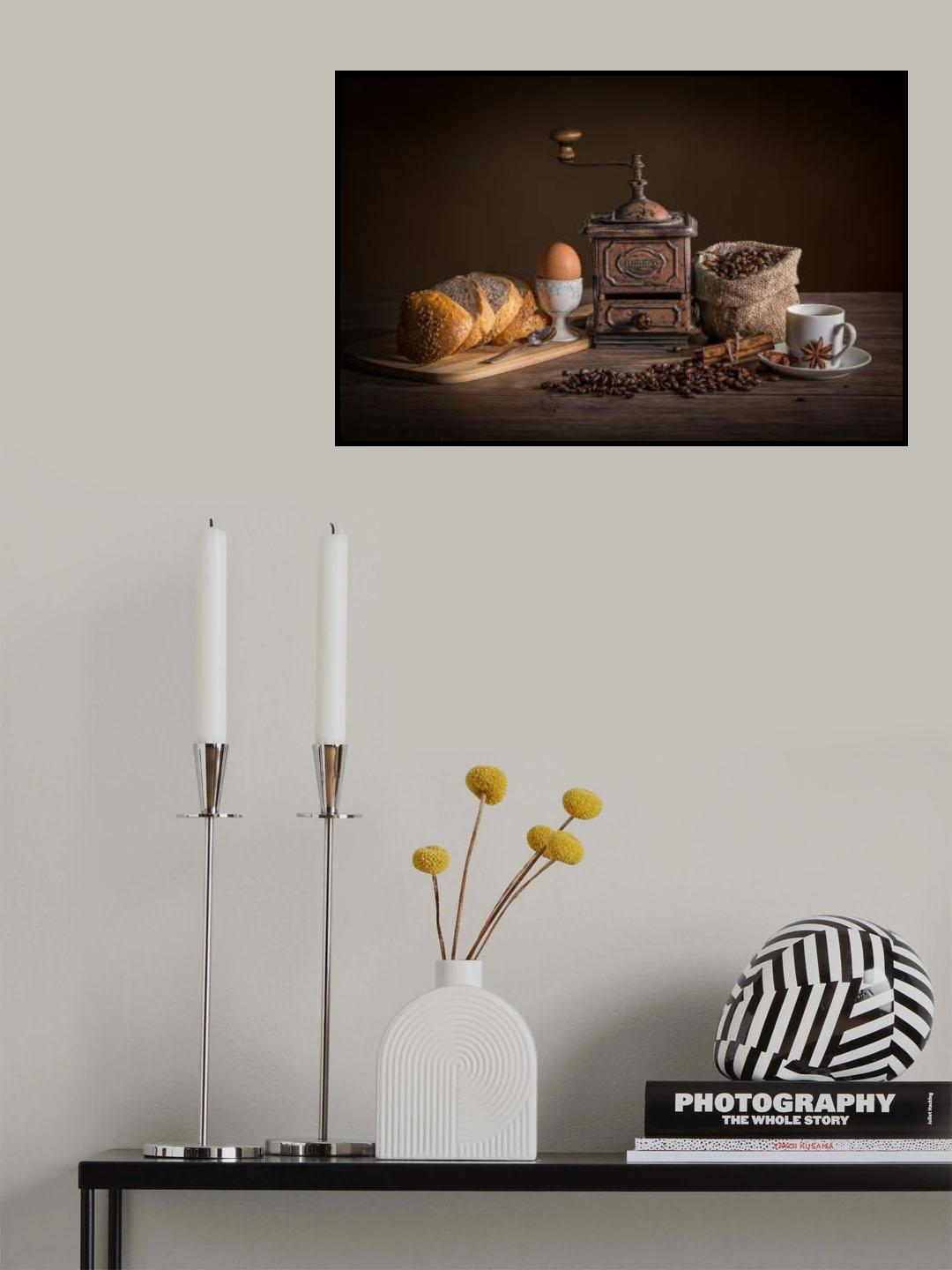 Coffee beans and grinder Poster och Canvastavla