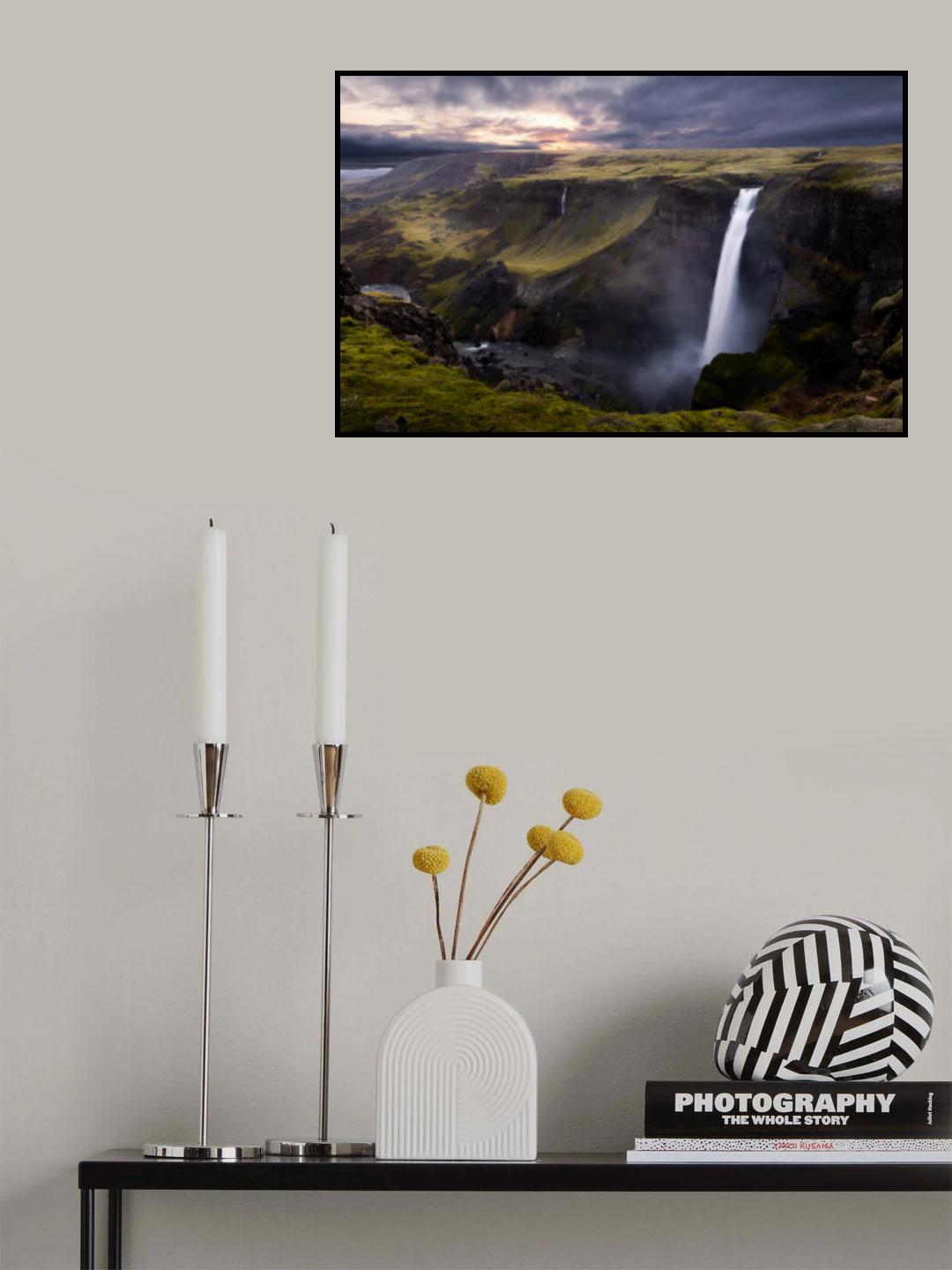 Waterfall Poster och Canvastavla