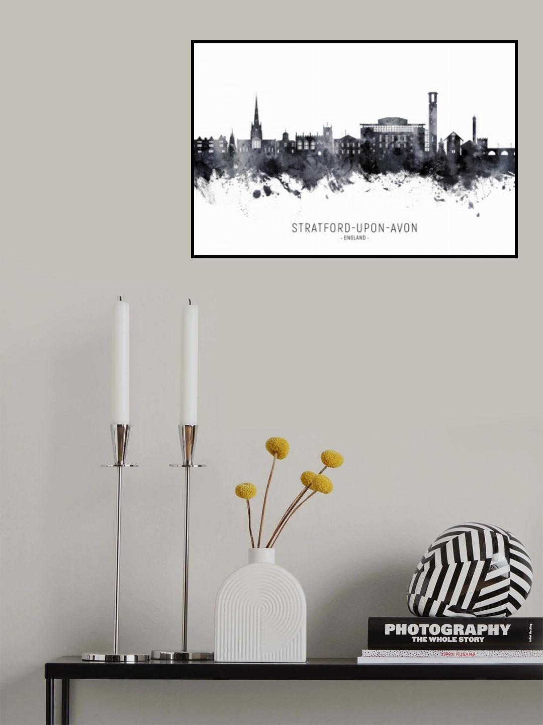 Stratford-upon-Avon England Skyline Poster och Canvastavla