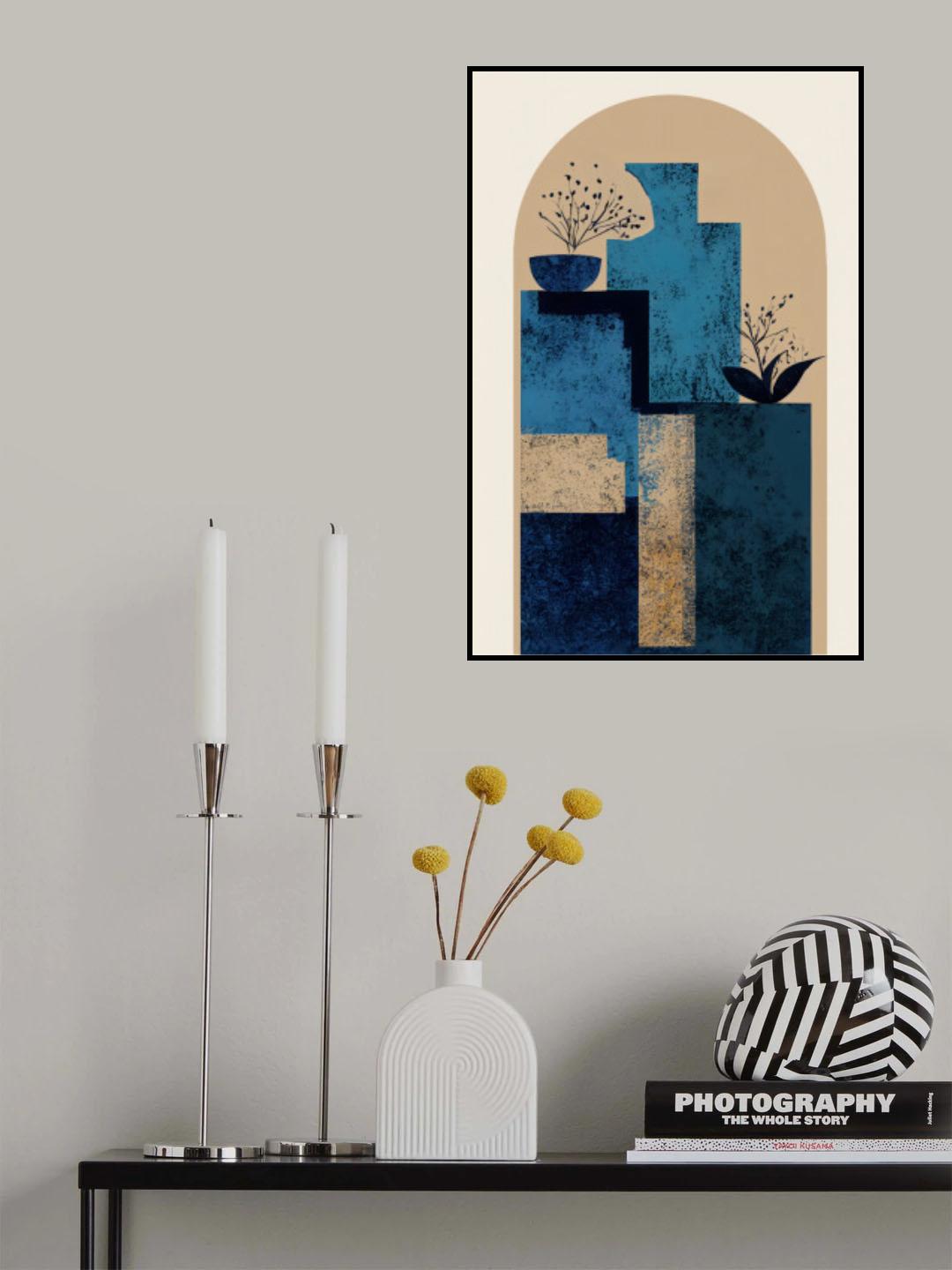 Blue Vase Poster och Canvastavla