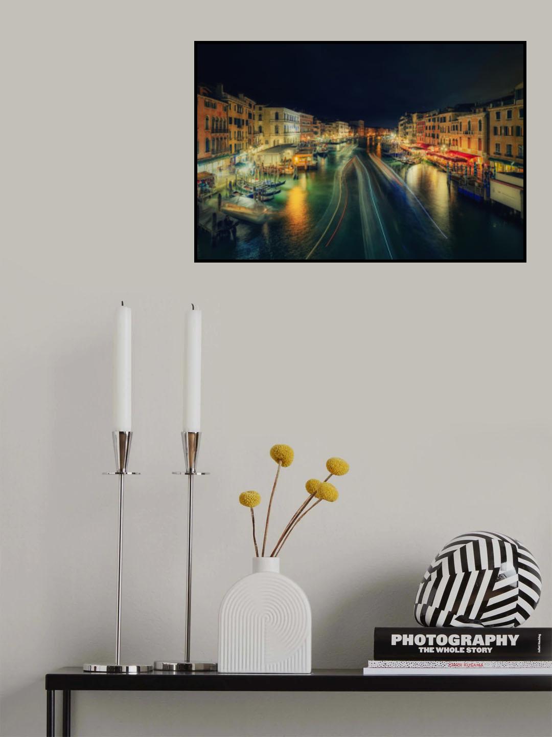 Lagoon night Poster och Canvastavla
