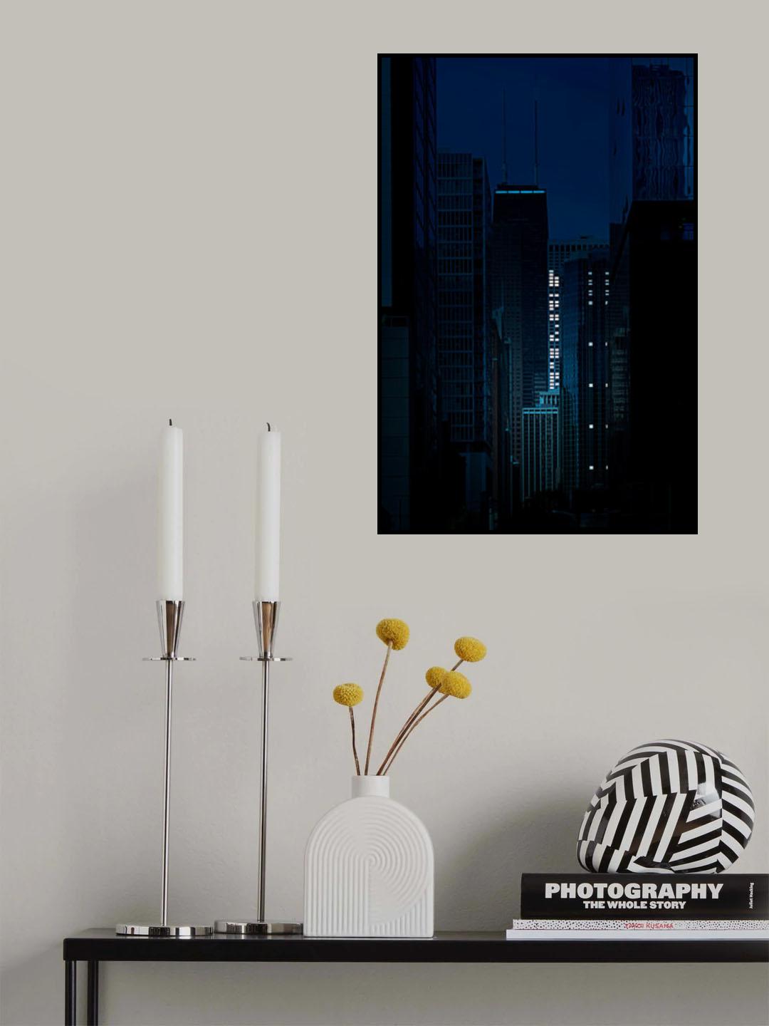 Blue Night Poster och Canvastavla