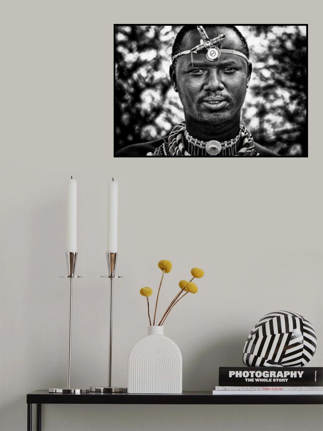 Ilchamus tribe man - Kenya Poster och Canvastavla