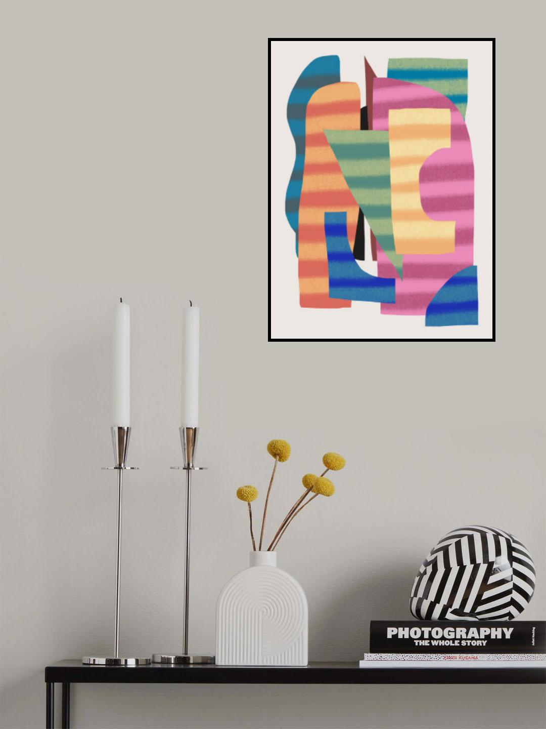 Abstract Stripe Minimal Collage 17 Poster och Canvastavla