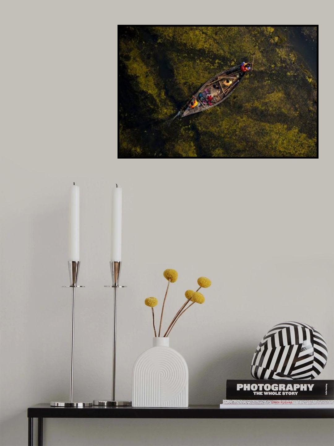 Crossing the algae lake Poster och Canvastavla