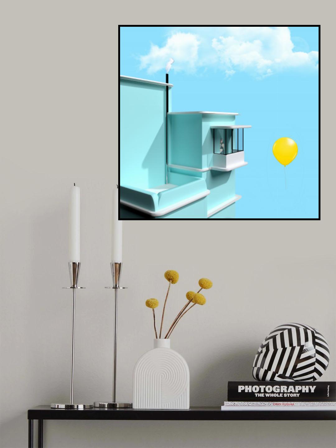 the yellow balloon Poster och Canvastavla