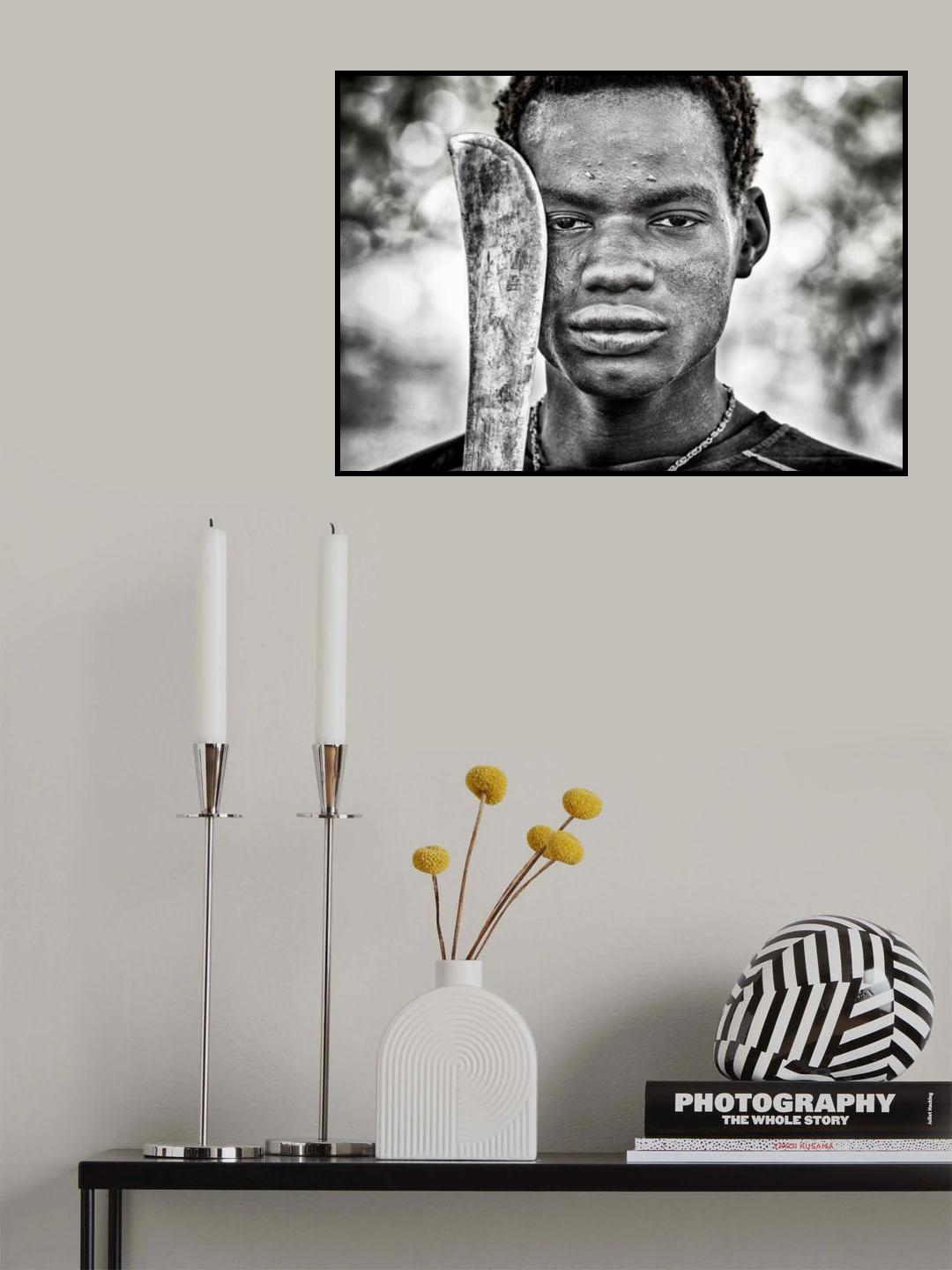Mundari tribe man - South Sudan Poster och Canvastavla