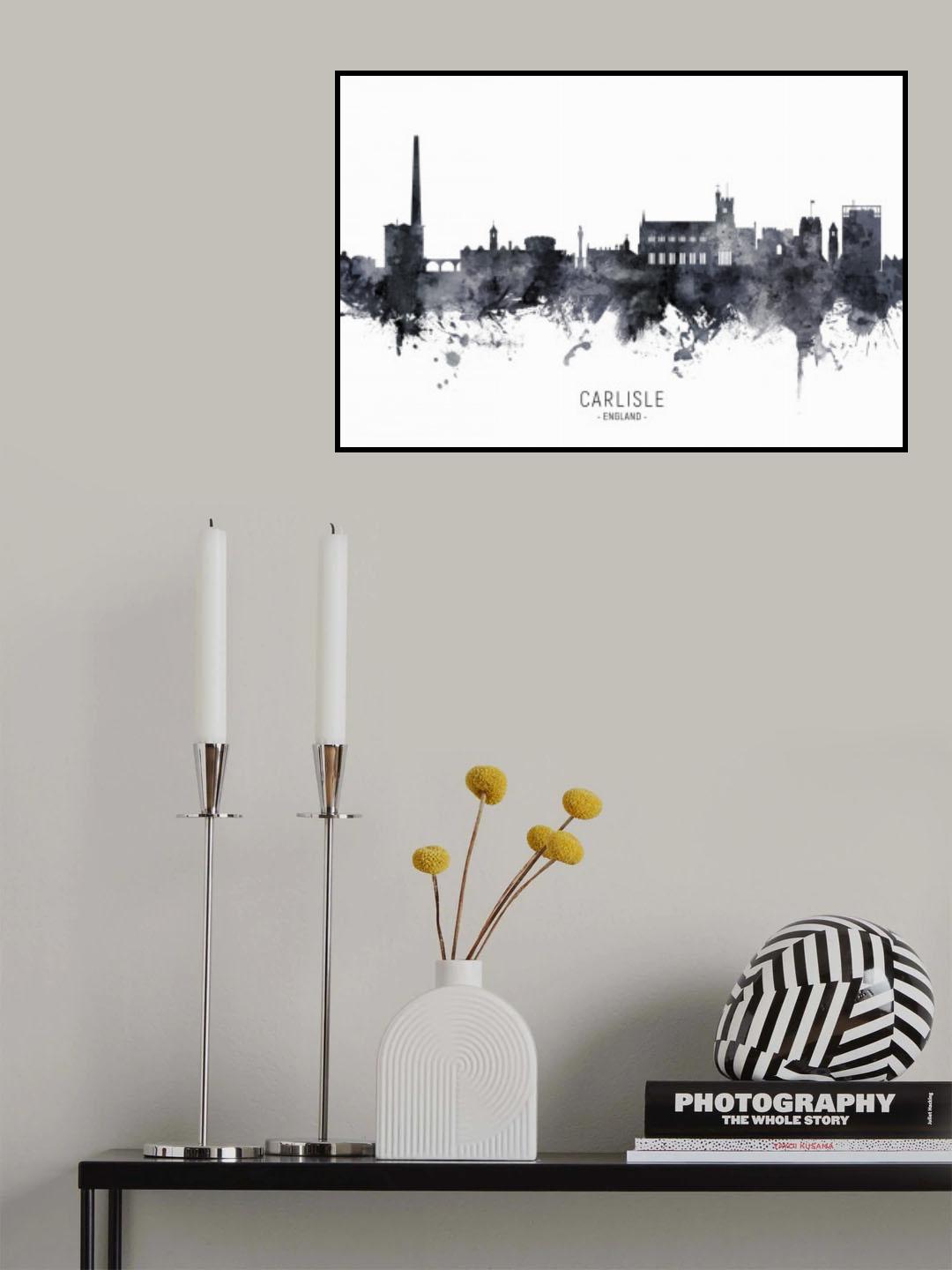 Carlisle England Skyline Poster och Canvastavla