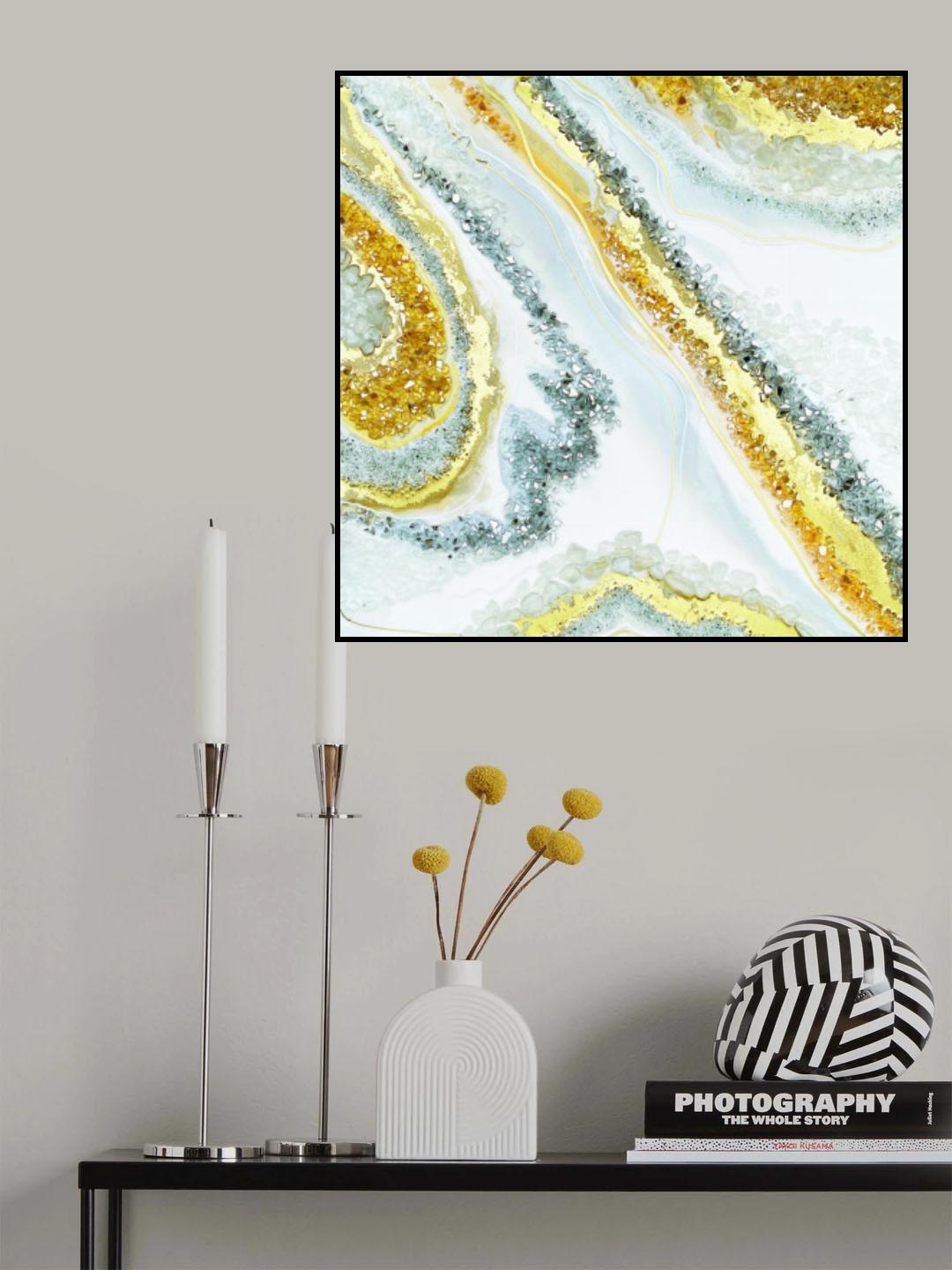 Gold Agate Poster och Canvastavla