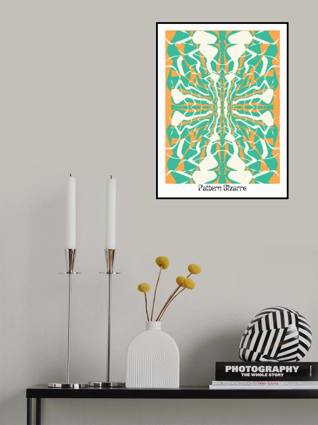 Pattern Bizarre Fluid Psychedelic Poster och Canvastavla