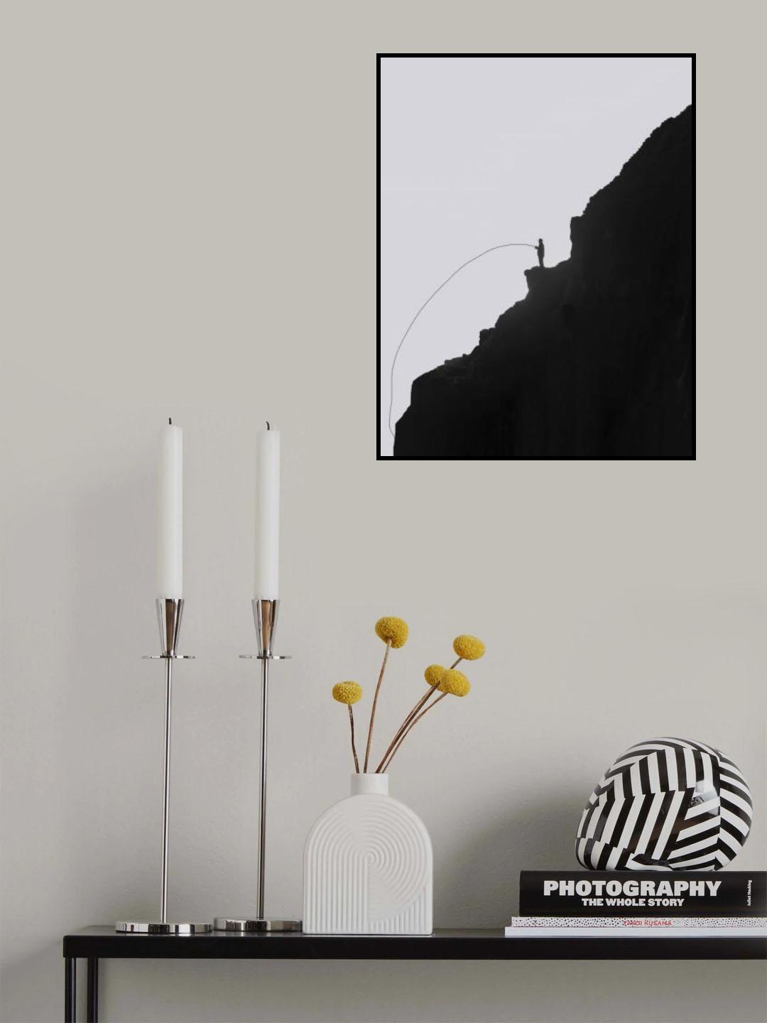Lonely fishing man Poster och Canvastavla