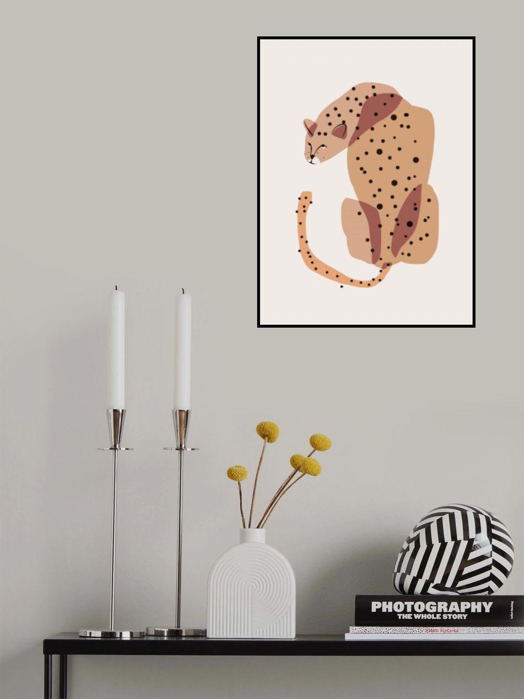 Abstract Shapes Leopard Poster och Canvastavla