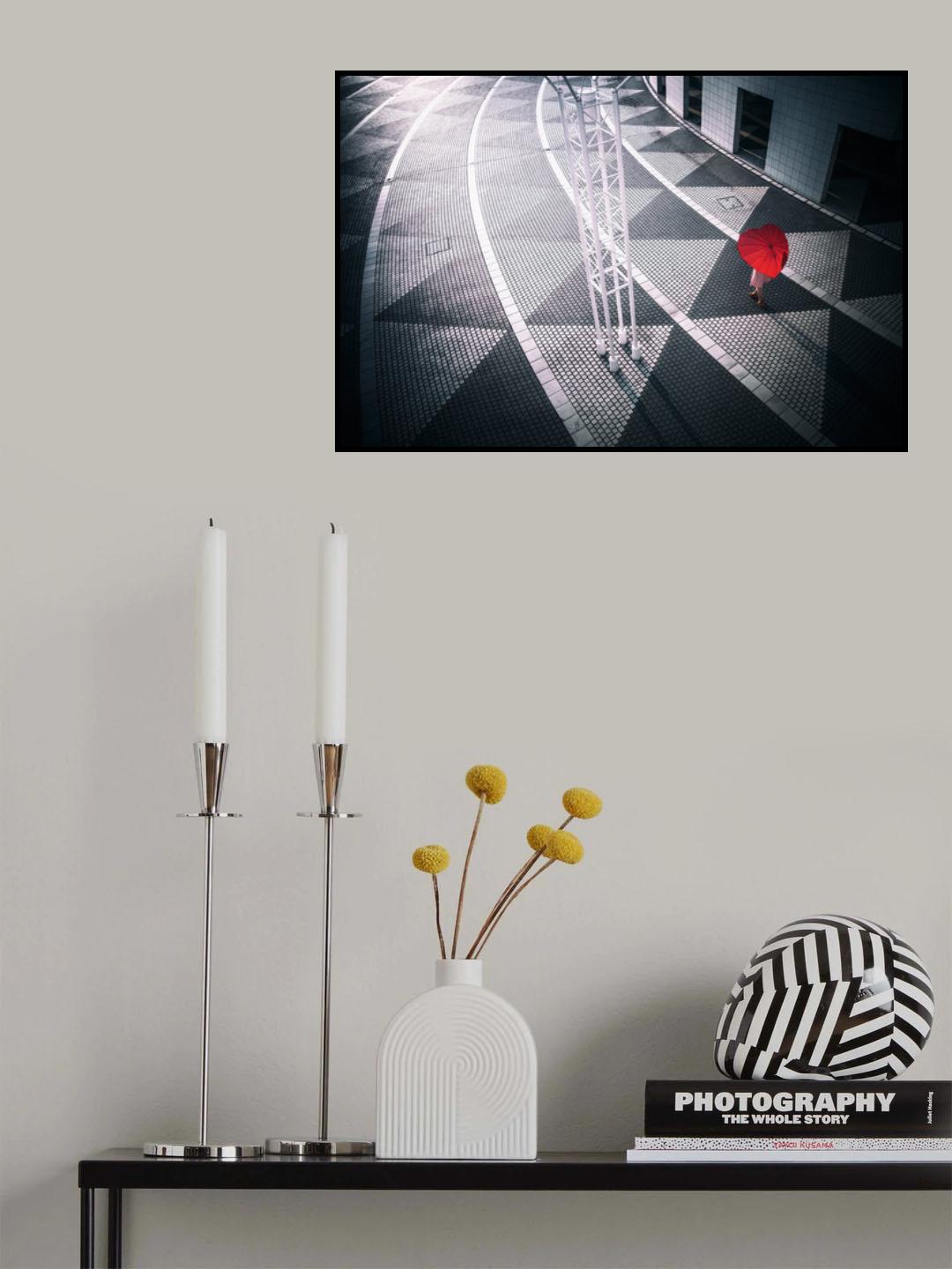 Red Umbrella Poster och Canvastavla