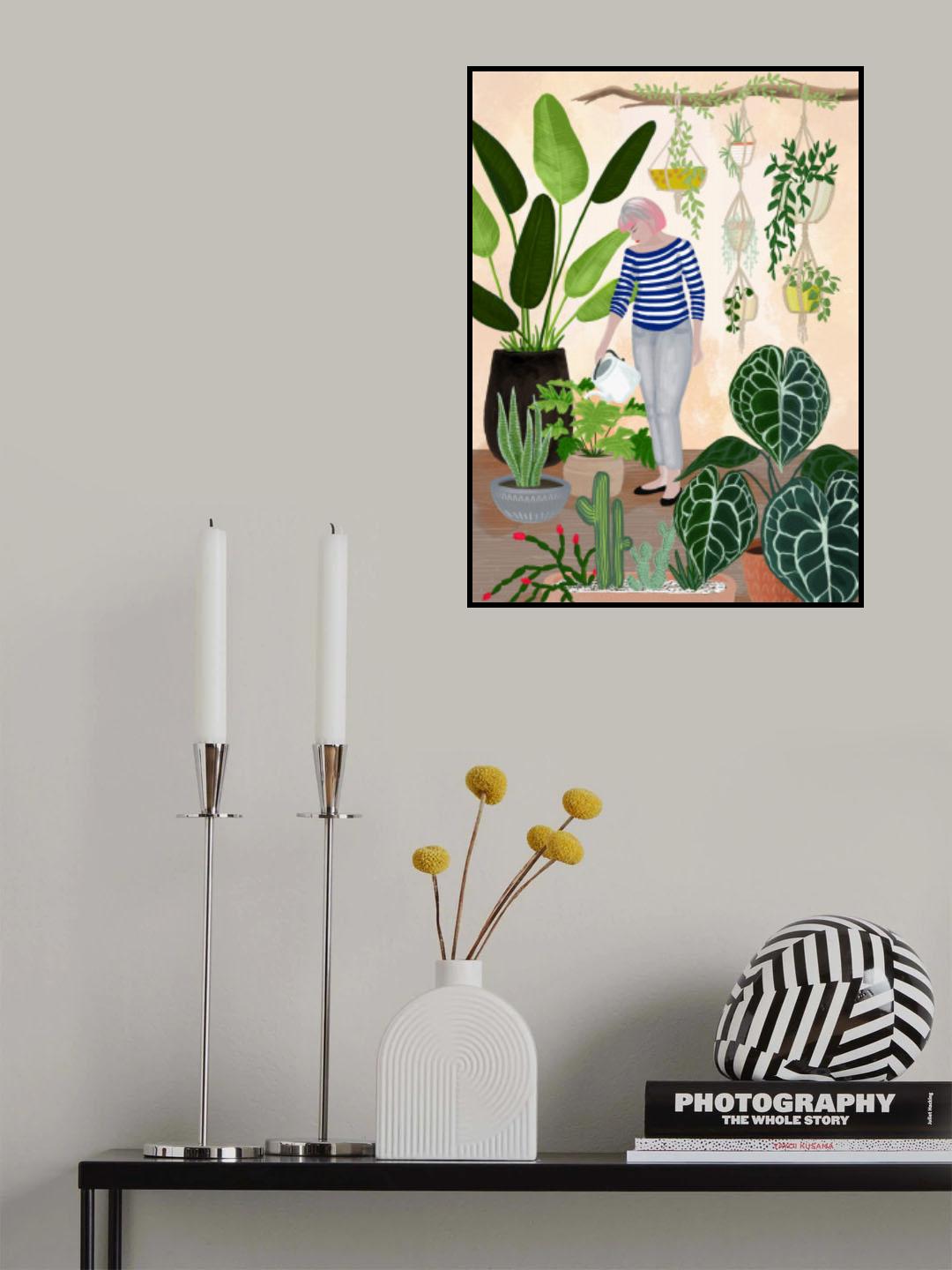 My home jungle in coral Poster och Canvastavla