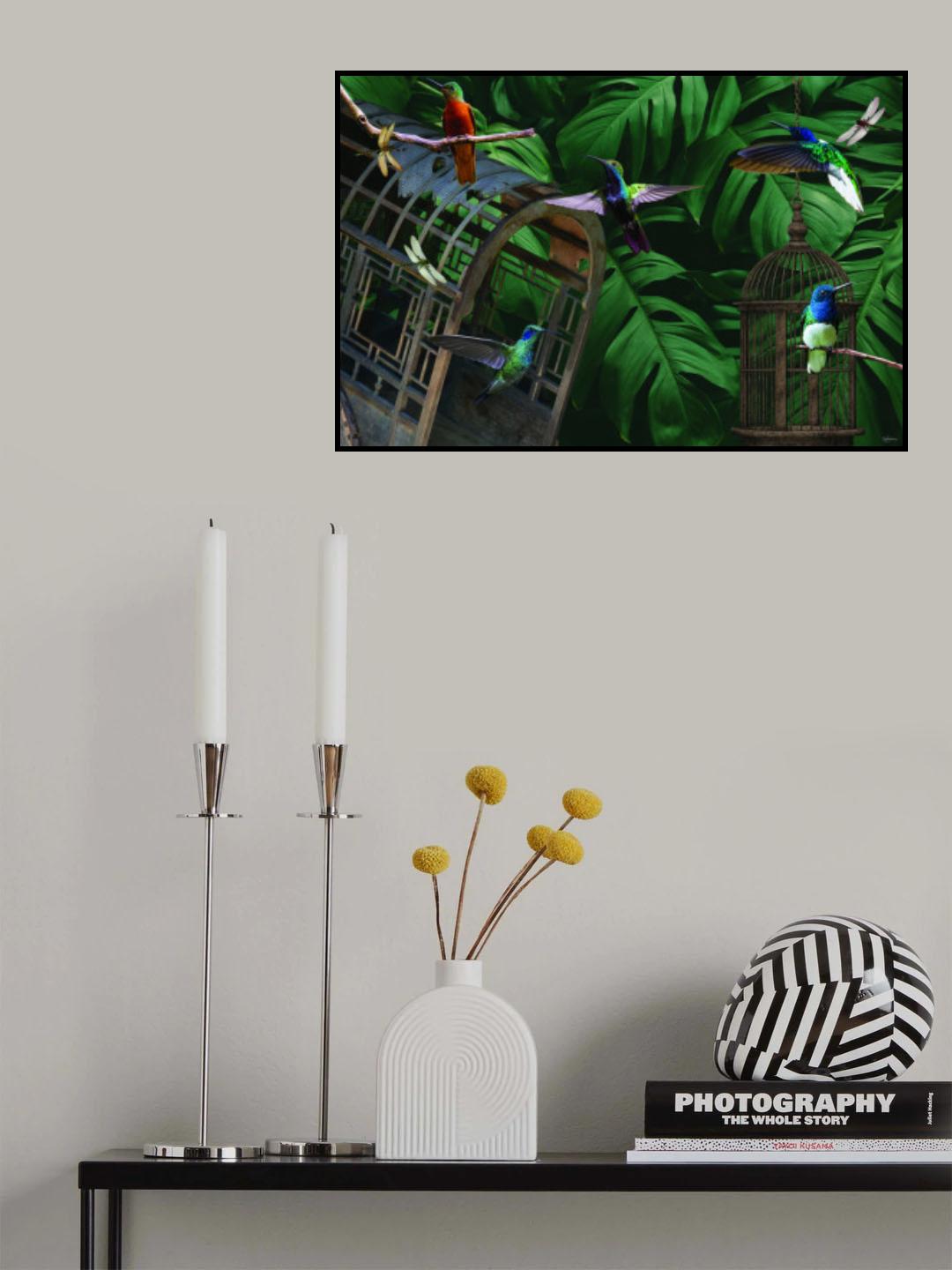 Tropical Hummingbirds Poster och Canvastavla