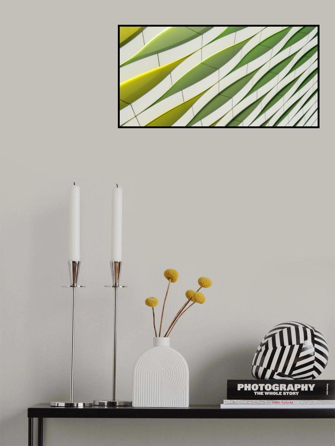 Dancing yellow and green Poster och Canvastavla