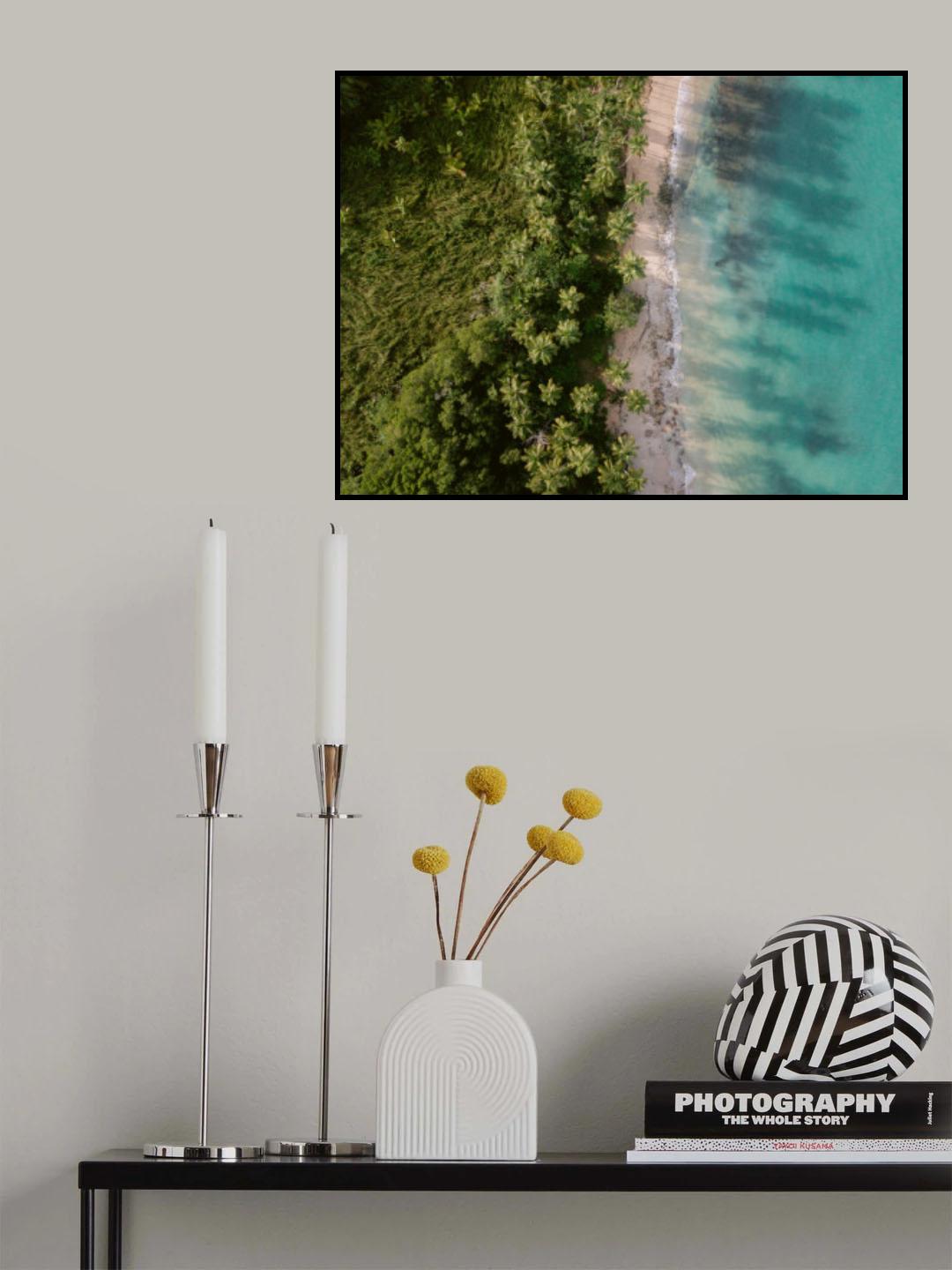 Green Beach from Above 2 Poster och Canvastavla