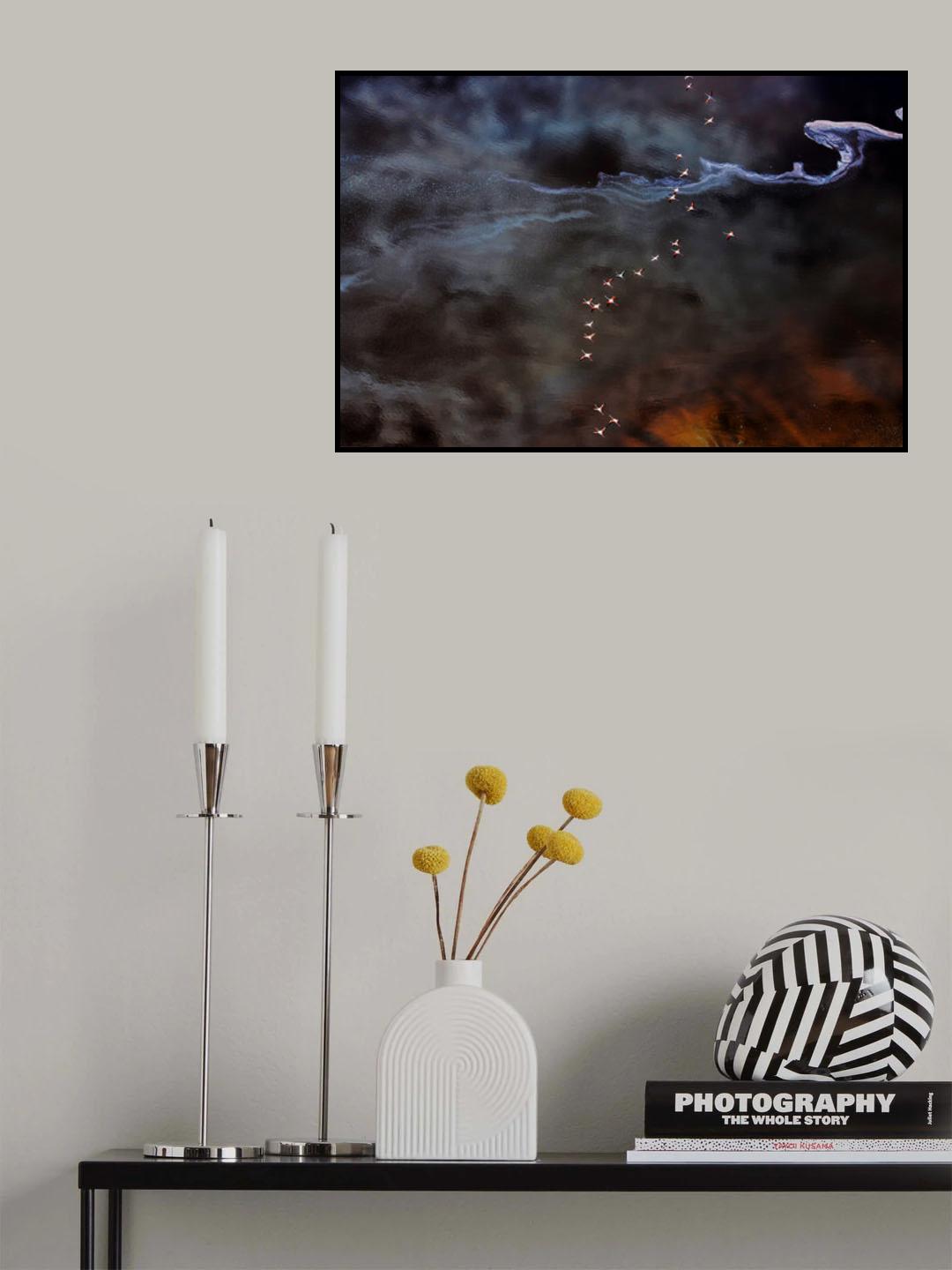 fly over the fantasy lake Poster och Canvastavla