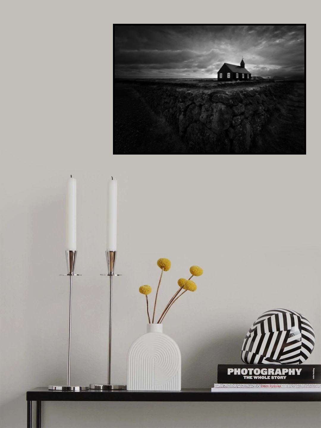Iceland Black Church Poster och Canvastavla